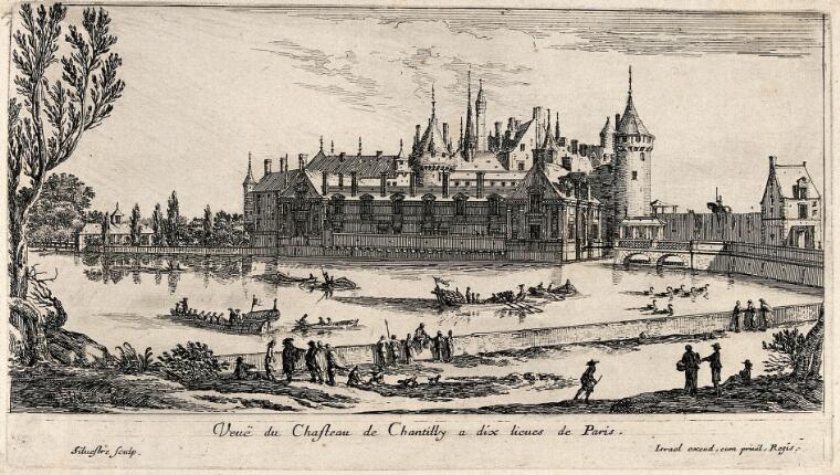 Etching of a medieval castle