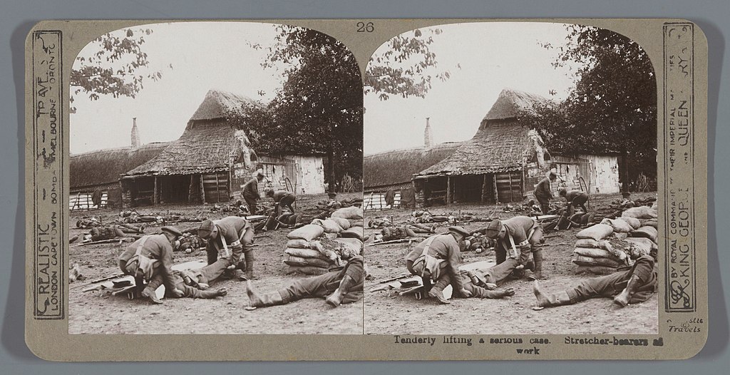 Stretcher bearers at work