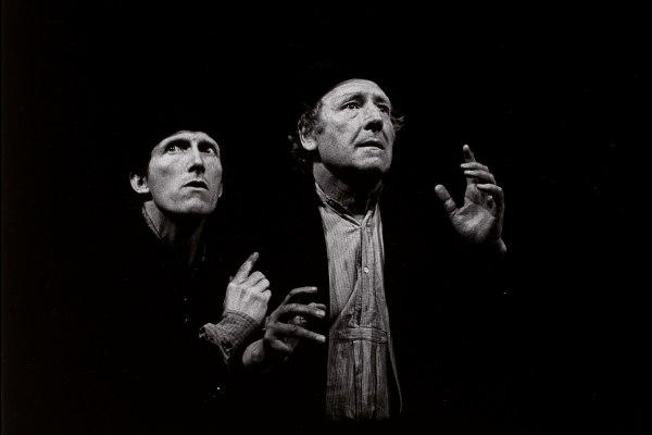 Waiting for Godot, text by Samuel Beckett, staging by Otomar Krejca. Avignon Festival, 1978. Rufus (Estragon) and Georges Wilson (Vladimir) / photographs by Fernand Michaud.